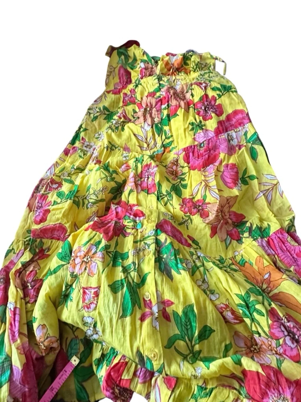 NWT Band of the Free Yellow and Pink Floral Sundress boho festival vibes- MEDIUM - Picture 4 of 13